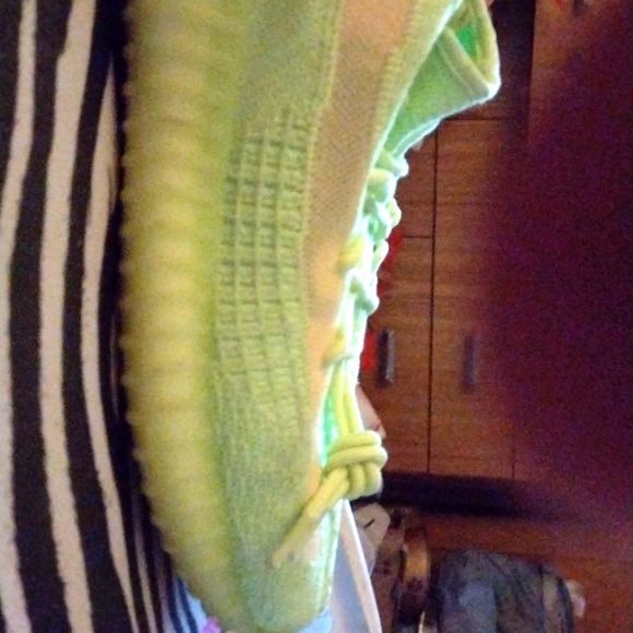 Adidas Yeezy 350 v2 size 11 1/2 Neon Green Athletics Sneakers